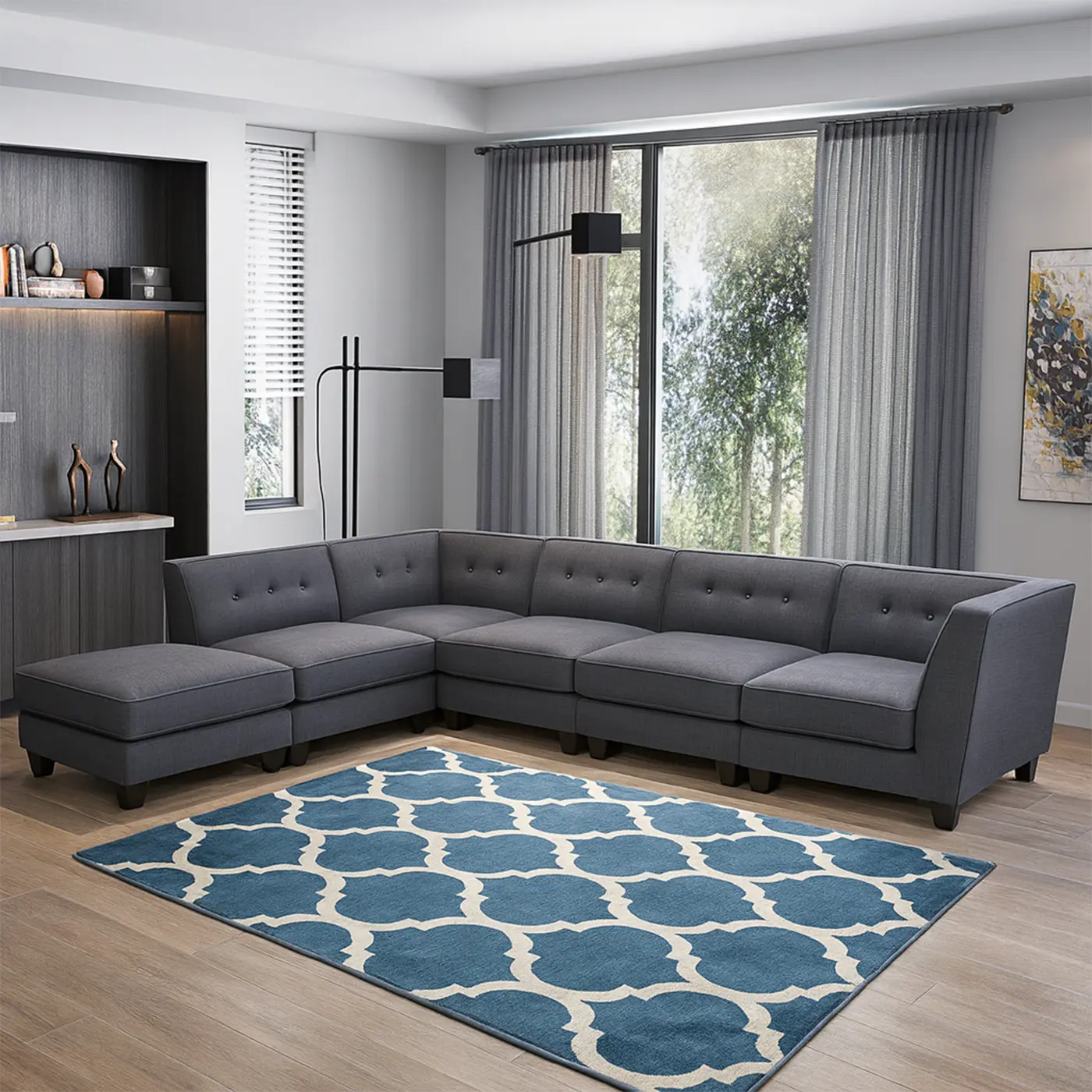 6 Pcs Modular Sectional