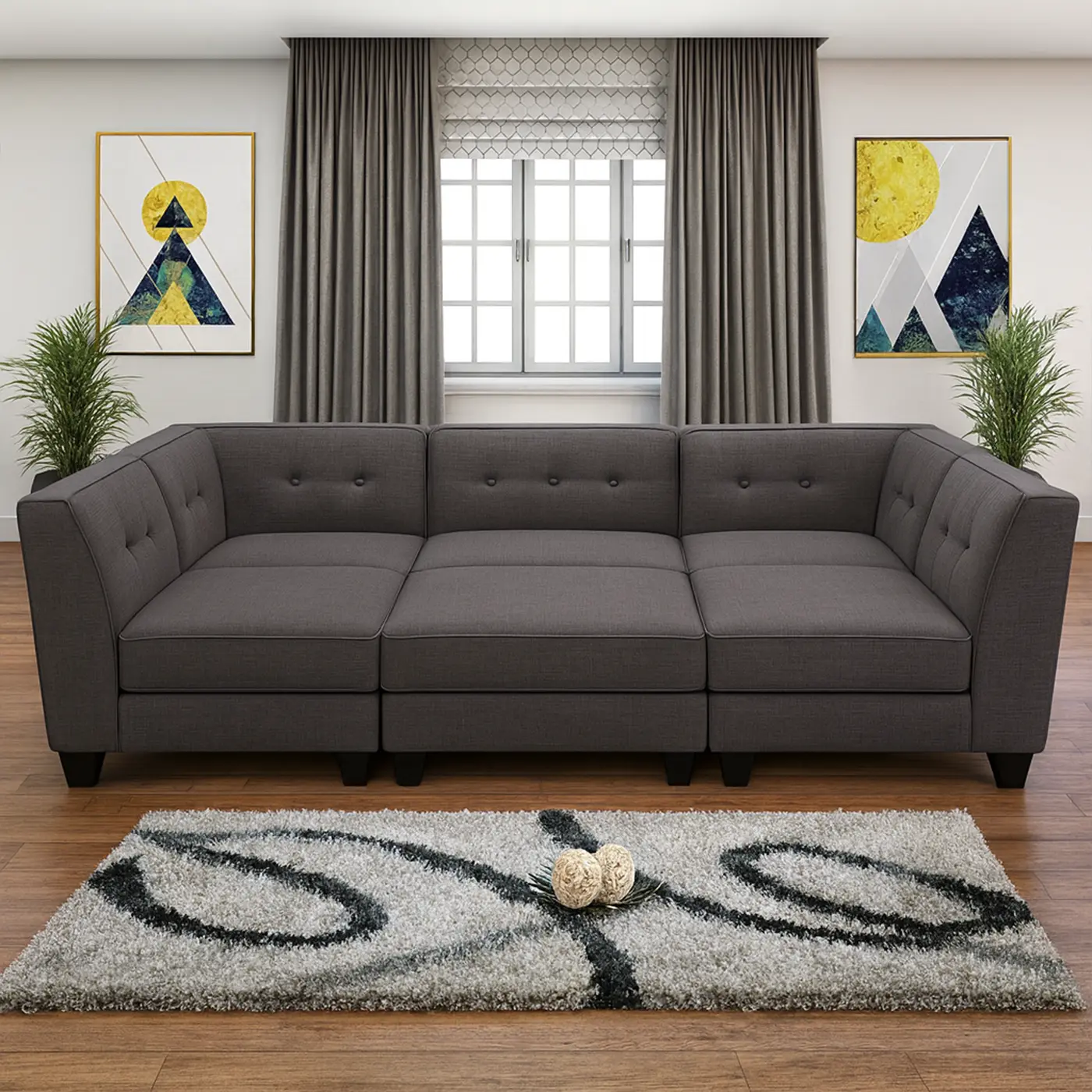 6 Pcs Modular Sectional - Image 2