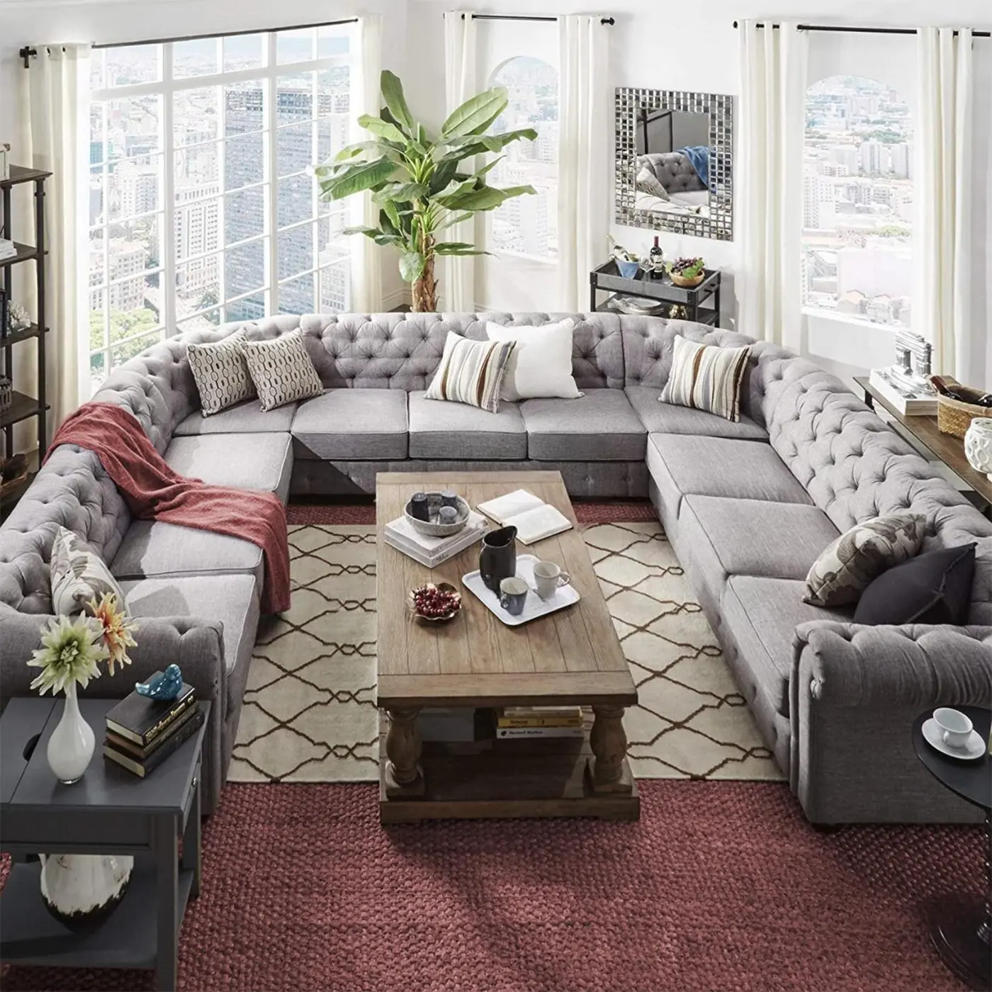 Diwan tufted sofa