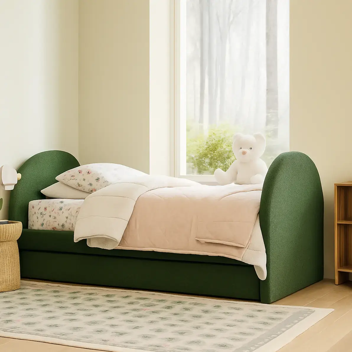 Elegant Arched Daybed with Trundle - Image 3