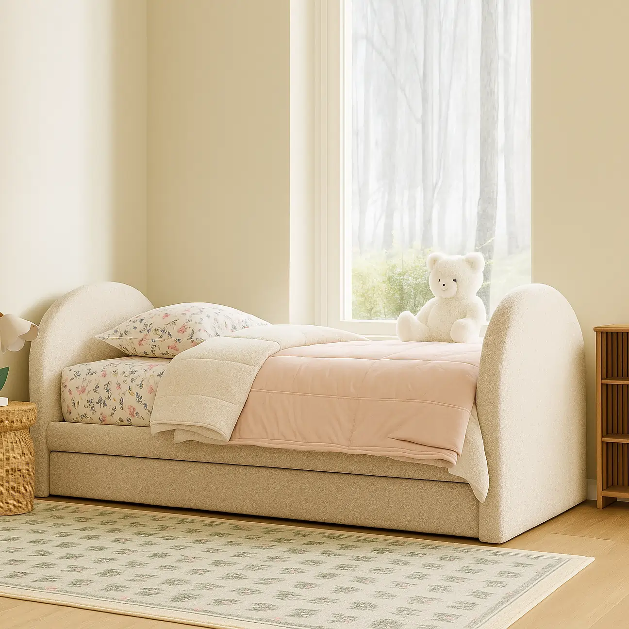 Elegant Arched Daybed with Trundle - Image 2