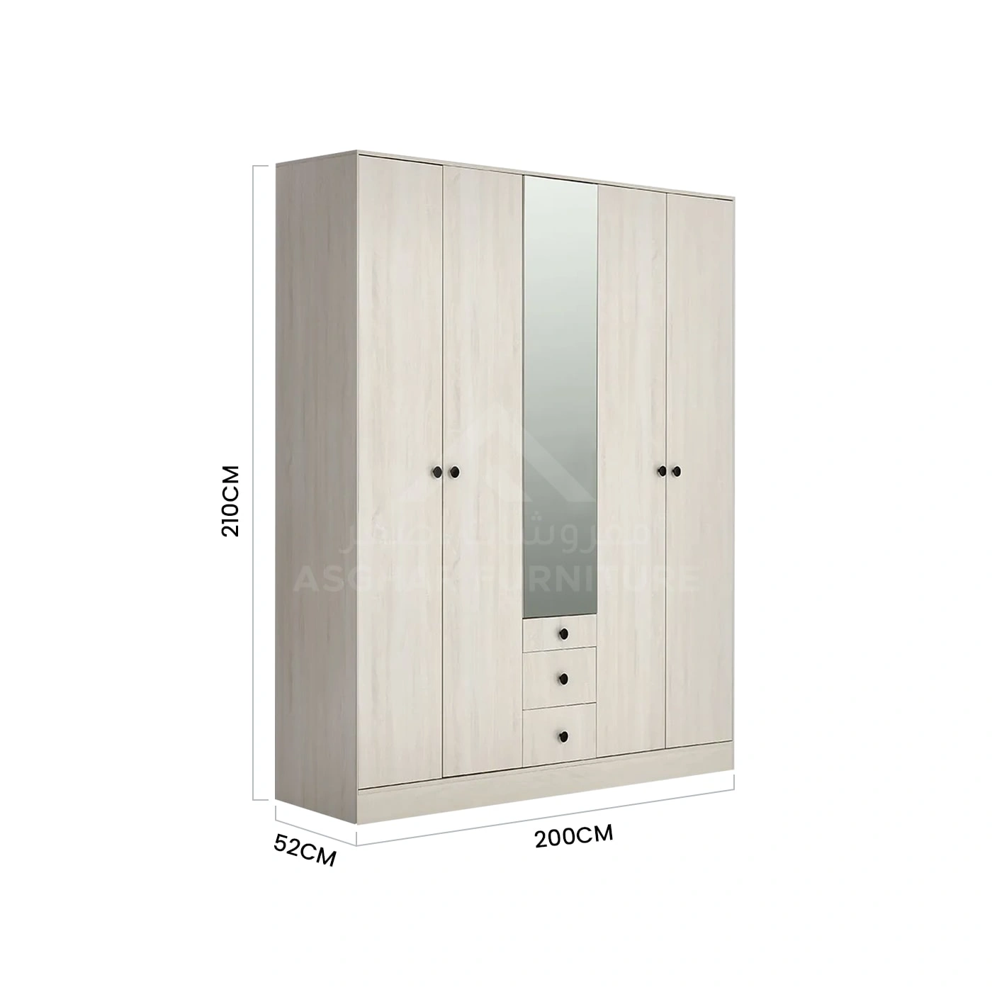 Pebble Mirror Wardrobe - Image 2