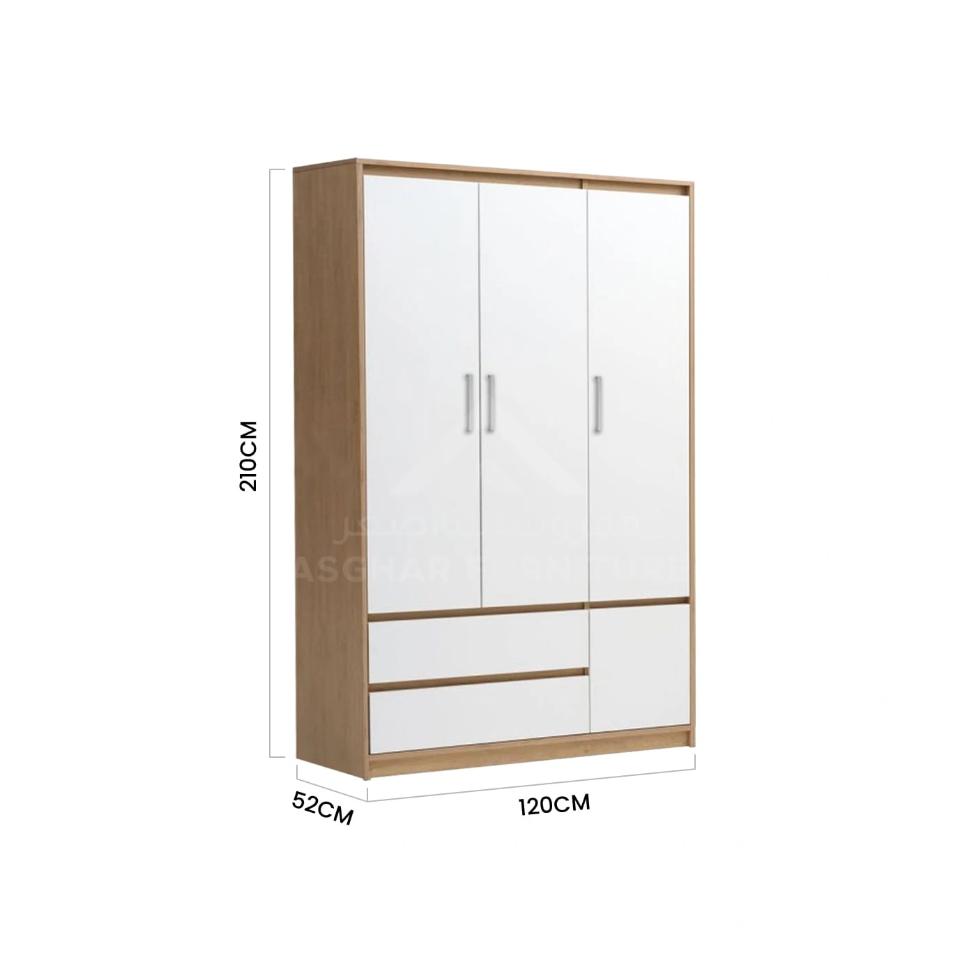 Sapphire 3-Door Wardrobe - Image 5