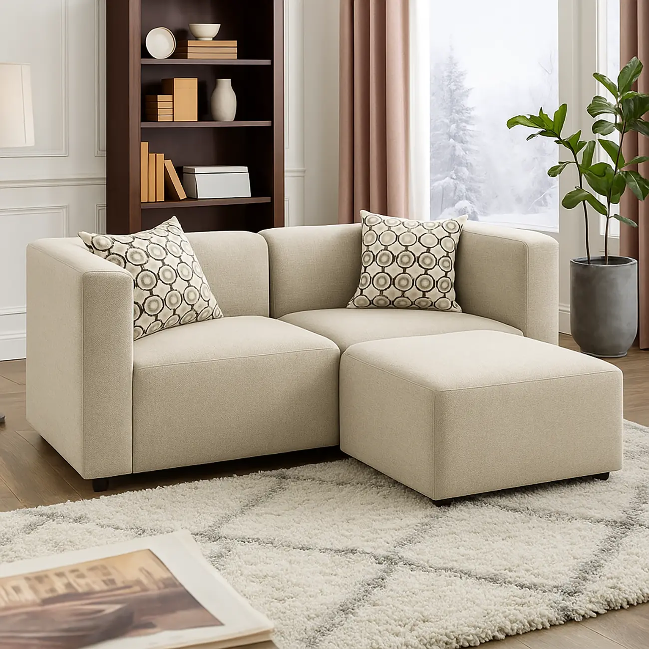 Stella Loveseat With Ottoman - Image 2