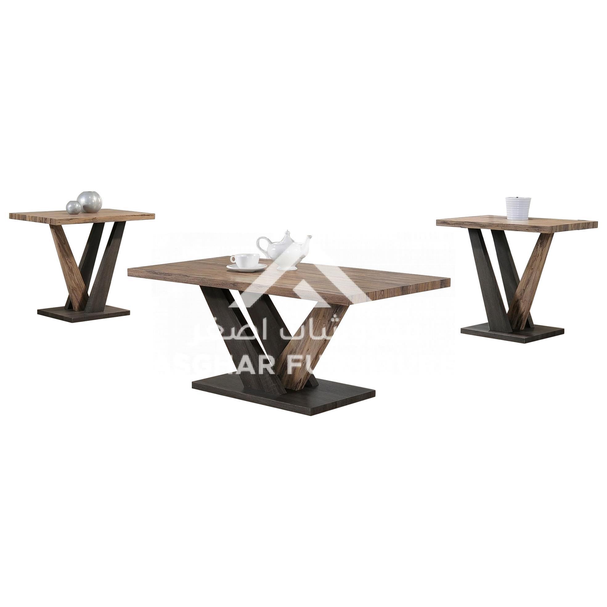 Grey-Oak Coffee Table Set - Image 4