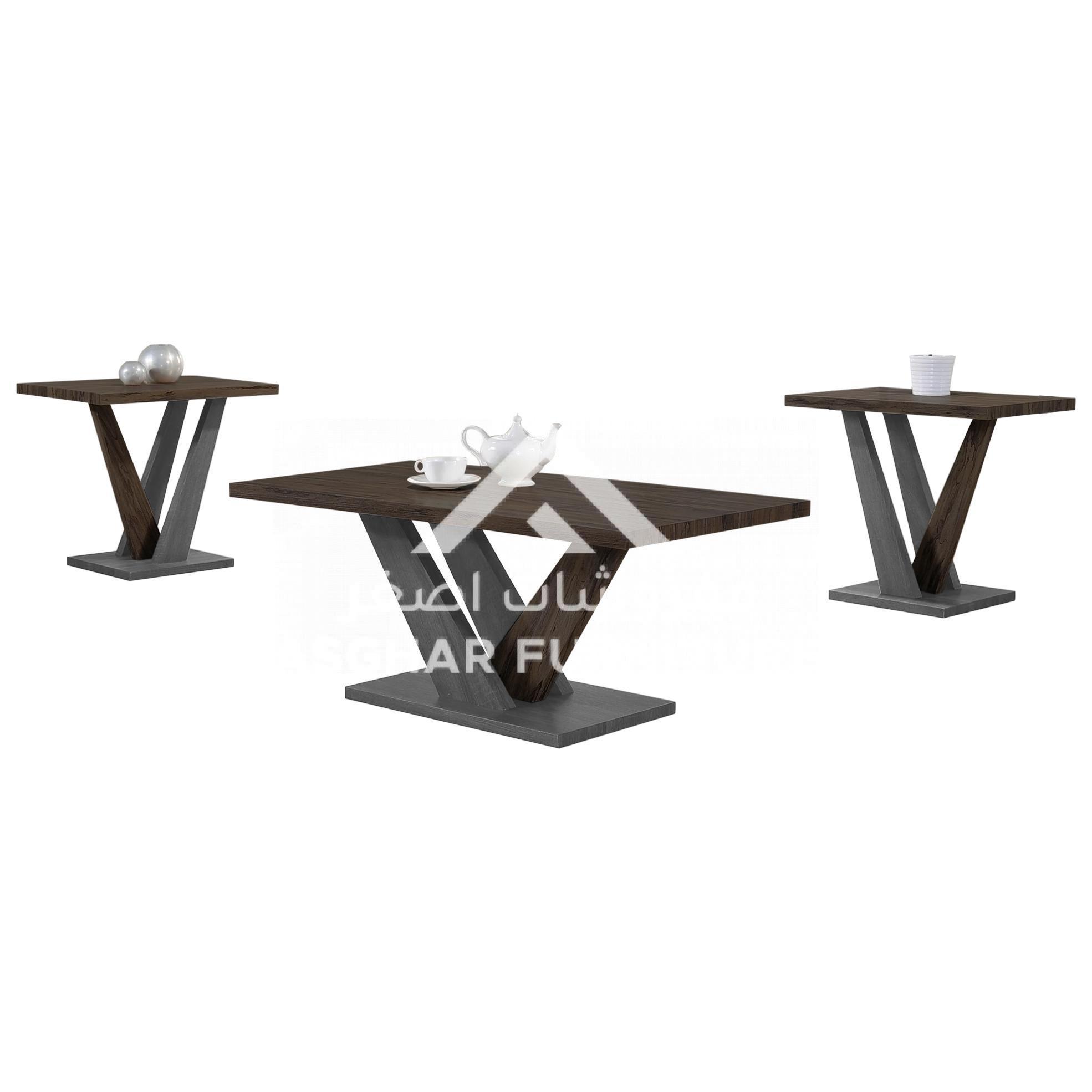 Grey-Oak Coffee Table Set - Image 6