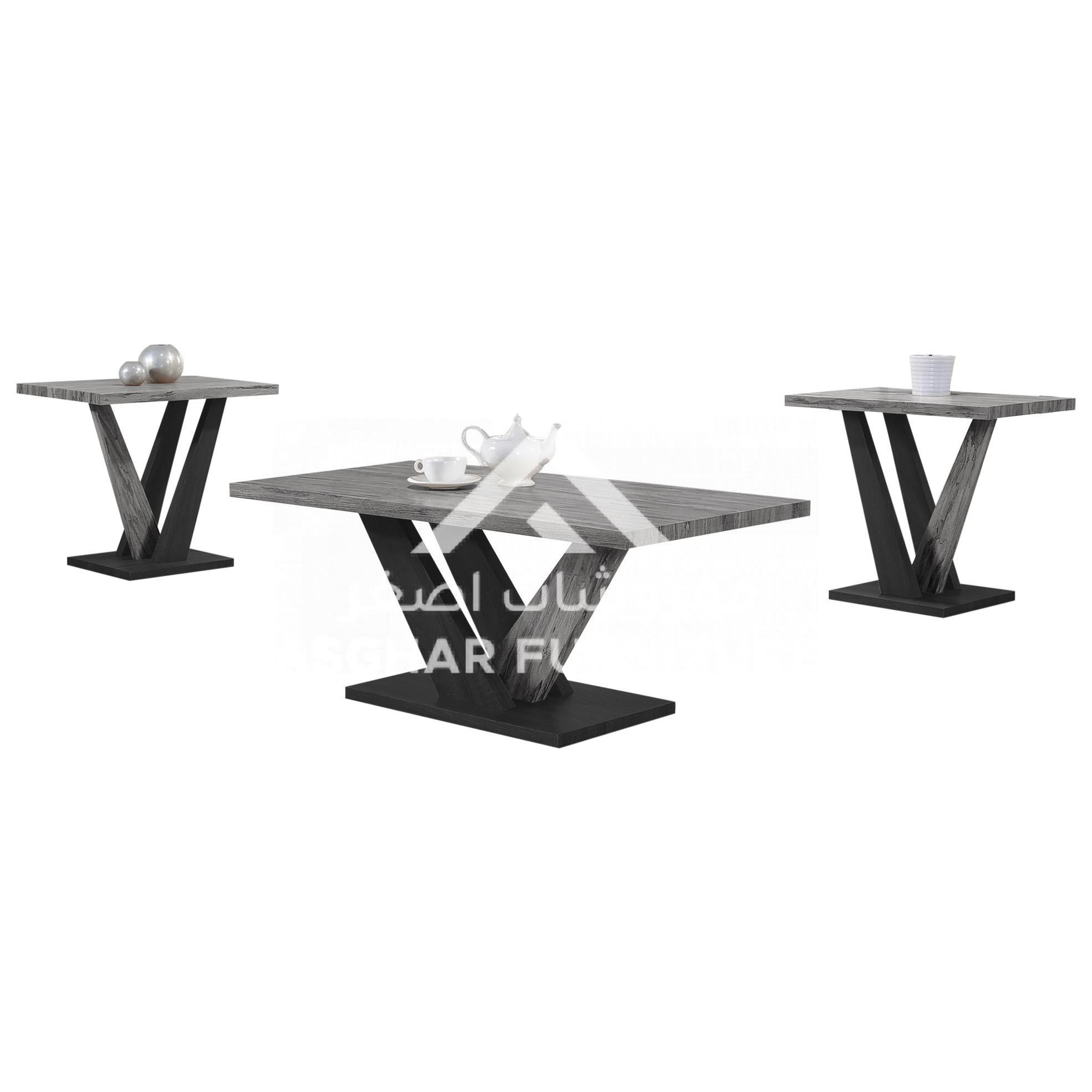Grey-Oak Coffee Table Set - Image 2