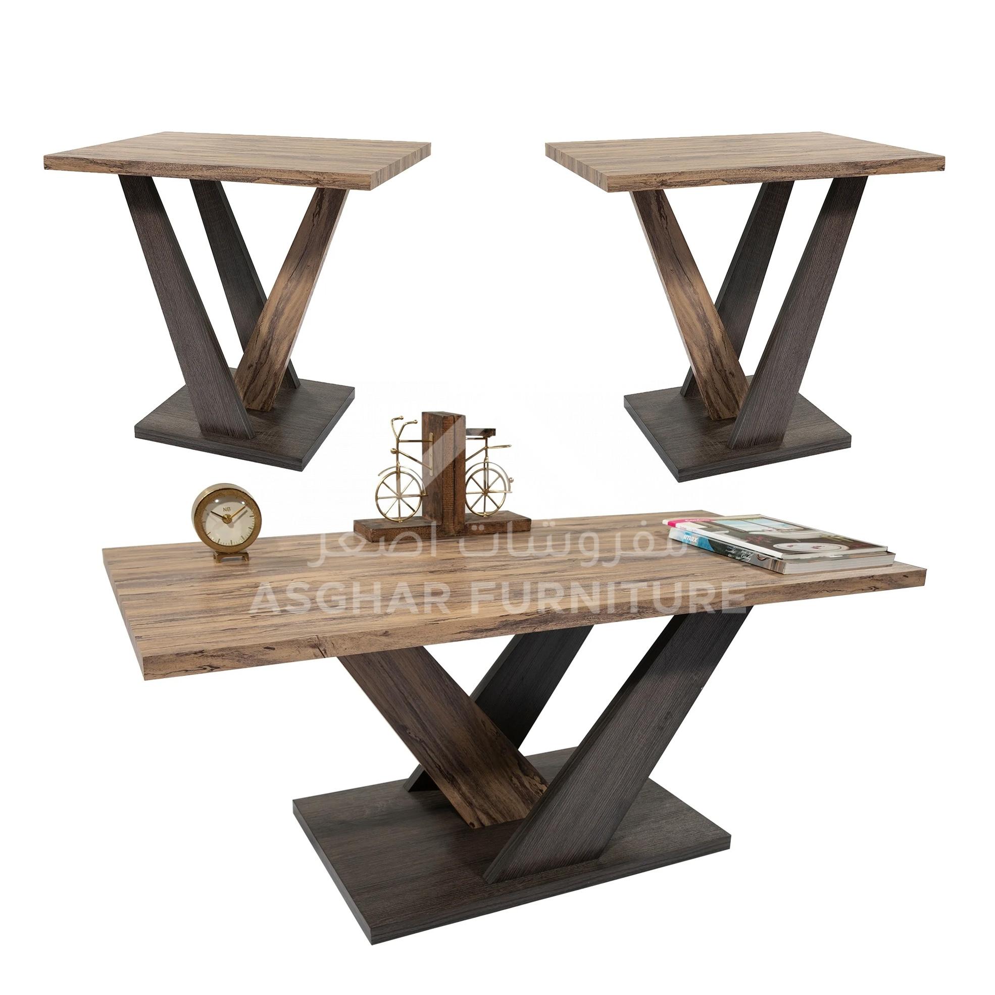 Grey-Oak Coffee Table Set - Image 3