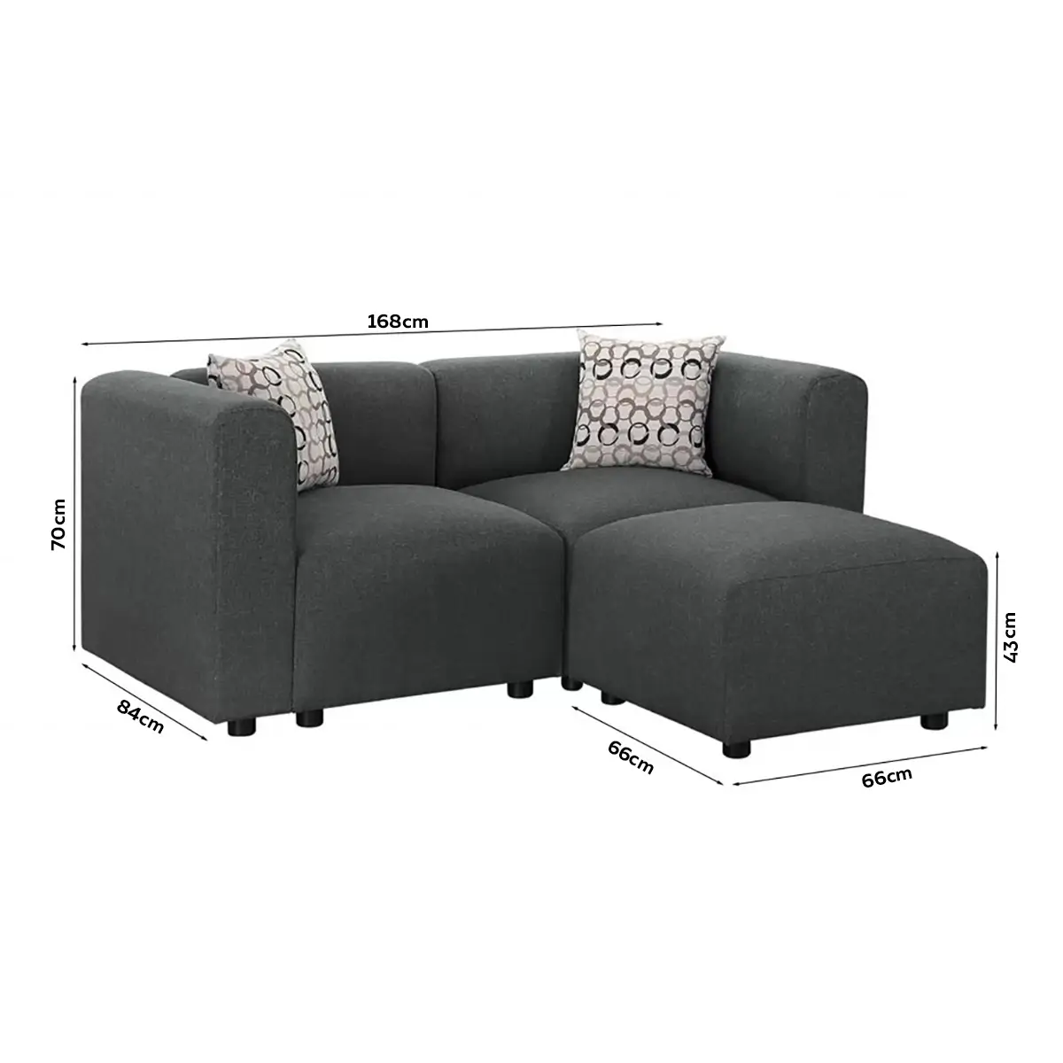 Stella Loveseat With Ottoman - Image 5