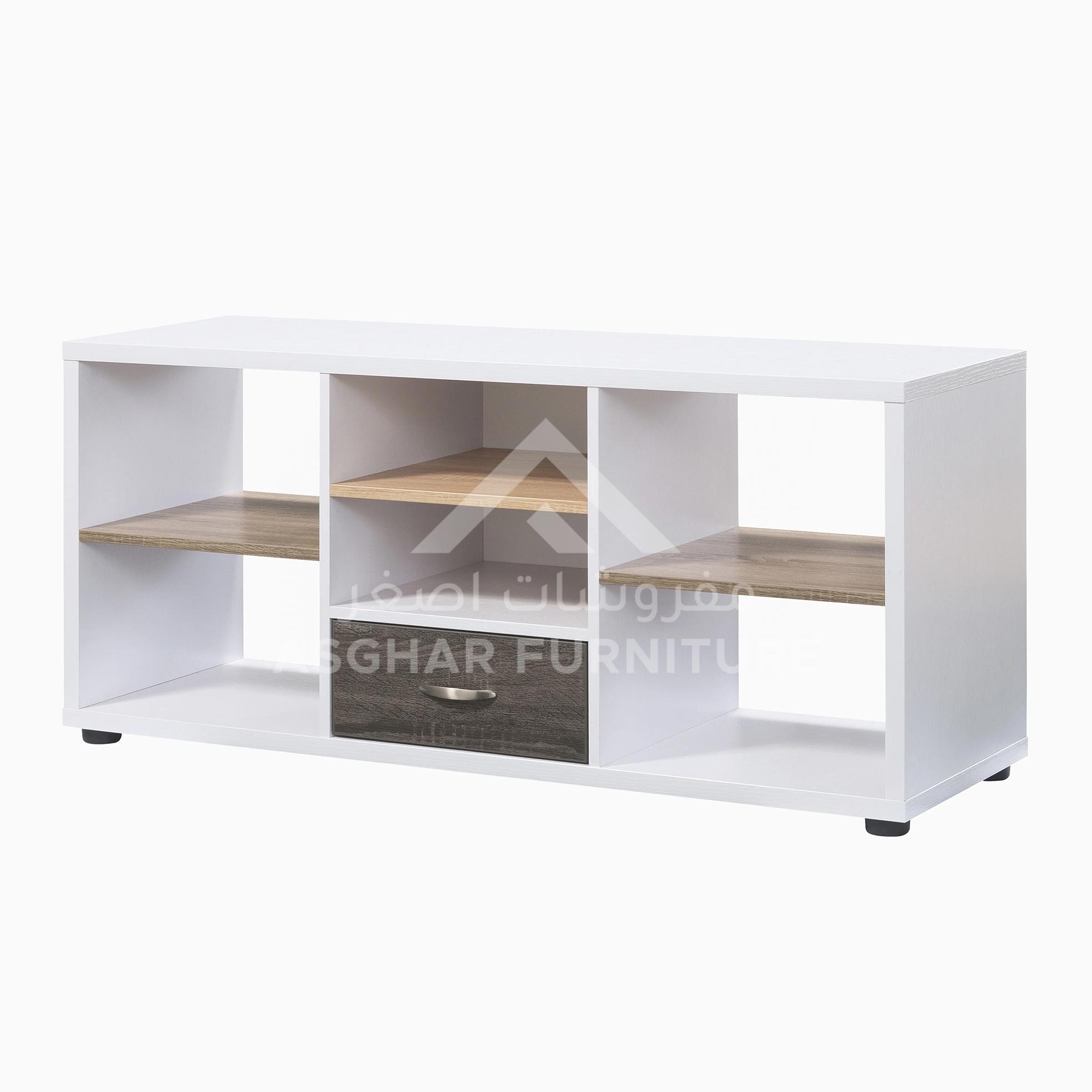 White 6-shelf TV Stand - Image 3